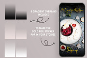 Gold Foil X-Mas Instagram Sticker, a Social Media Template by U + Me Studio (Thumbnail 5 of 12)
