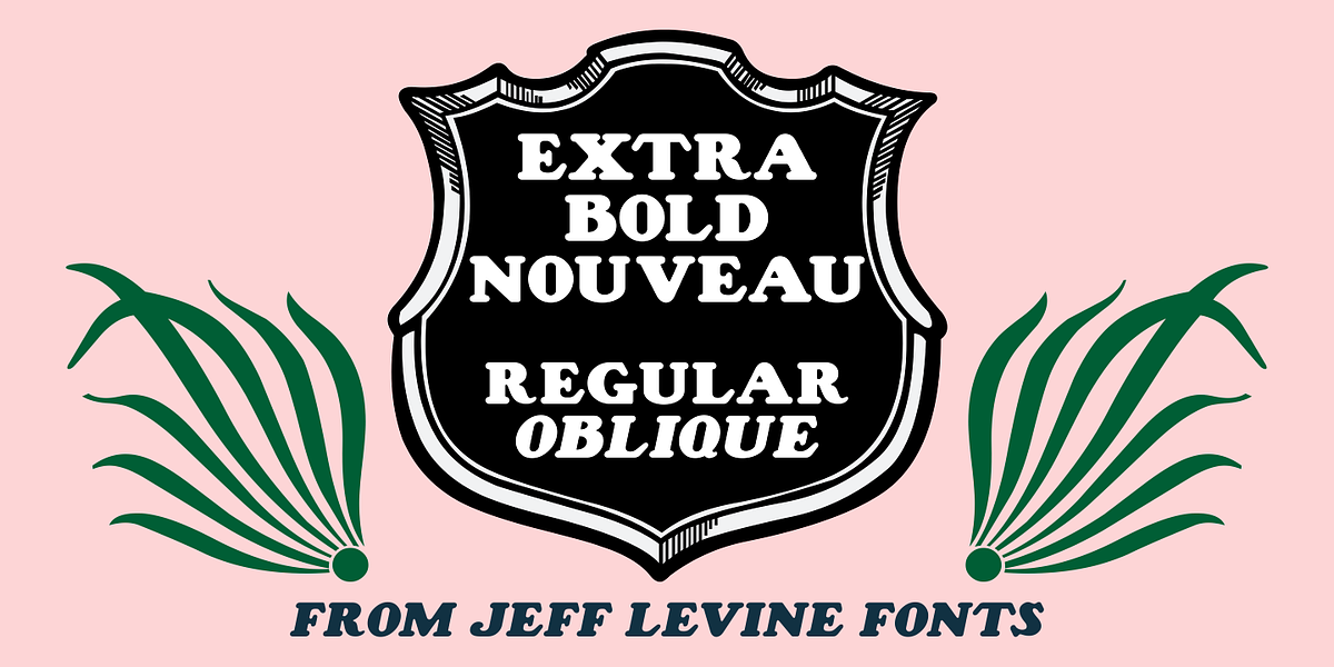 Extra Bold Nouveau, a Serif Font by Jeff Levine Fonts (Photo 1 of 5)