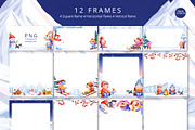 Snowy Friends Time Winter Watercolor, a Seasonal Illustration by CreativeValuation (Thumbnail 4 of 14)
