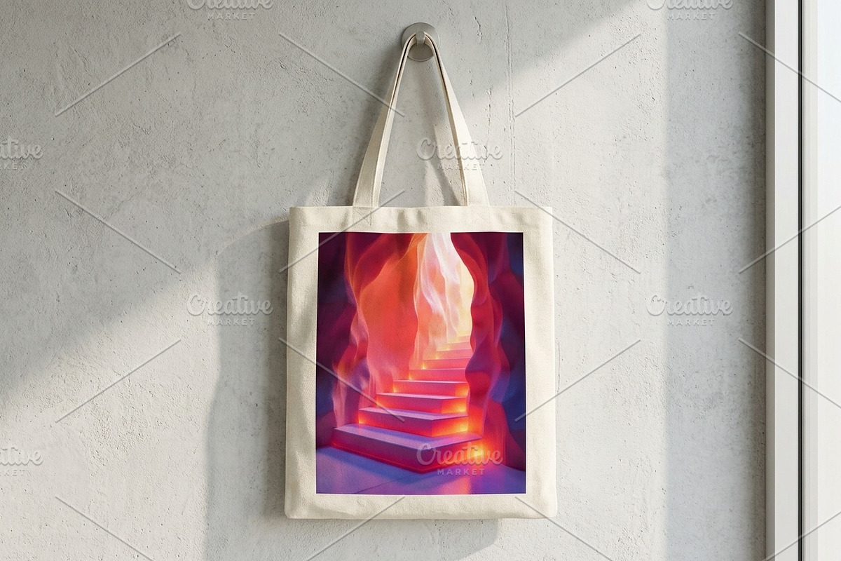Surreal Glowing Cave Stairs Photo, a Background Graphic by Aura Canyon HQ (Photo 7 of 7)