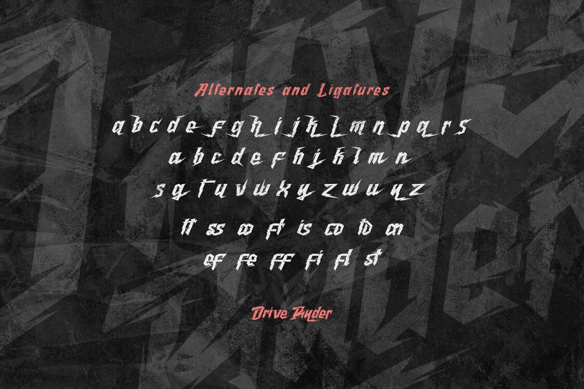 Drive Ryder, a Blackletter Font by Koplexs Studio (Photo 10 of 10)