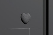 White Heart Fridge Magnet 3D Model, an Object 3D Model by rebrandy (Thumbnail 7 of 9)