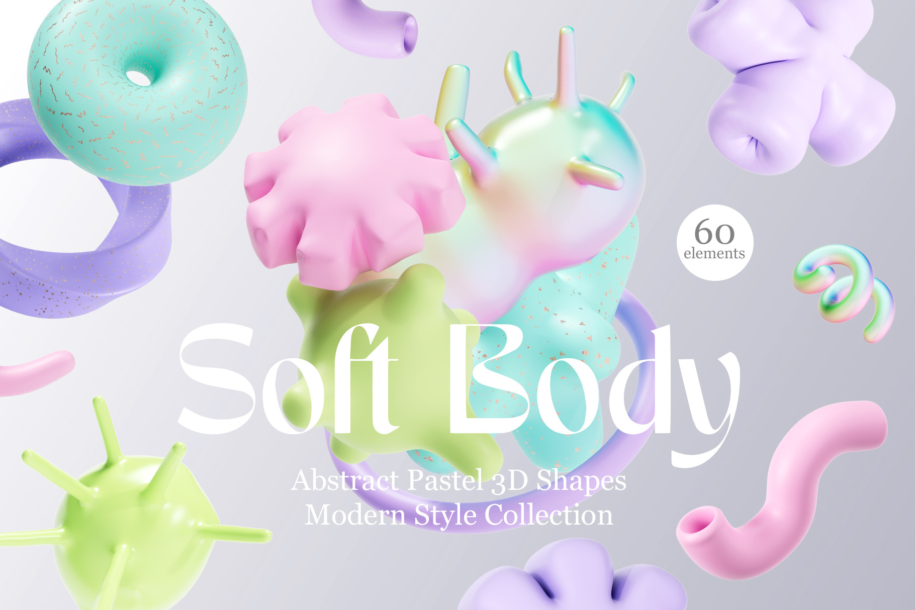 Soft Body 3D Abstract Shapes PNG, a Graphic by LarysaZabrotskaya