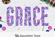 Watercolor Lettering Brush Toolbox, a Brush Add-On by Nico-Ng (Thumbnail 3 of 16)