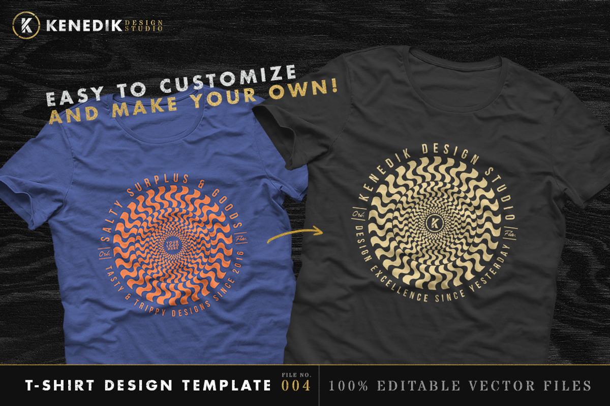 T-Shirt Design Template 004, an Object Graphic by KENEDIK DESIGN STUDIO (Photo 3 of 4)