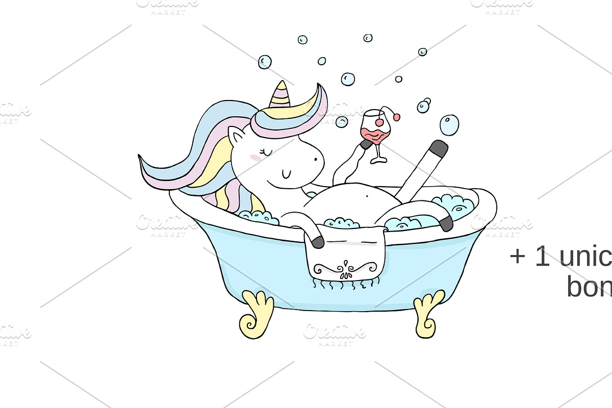 Magic Unicorns collection!, a Background Graphic by Irene_Boiko_ART (Photo 3 of 15)