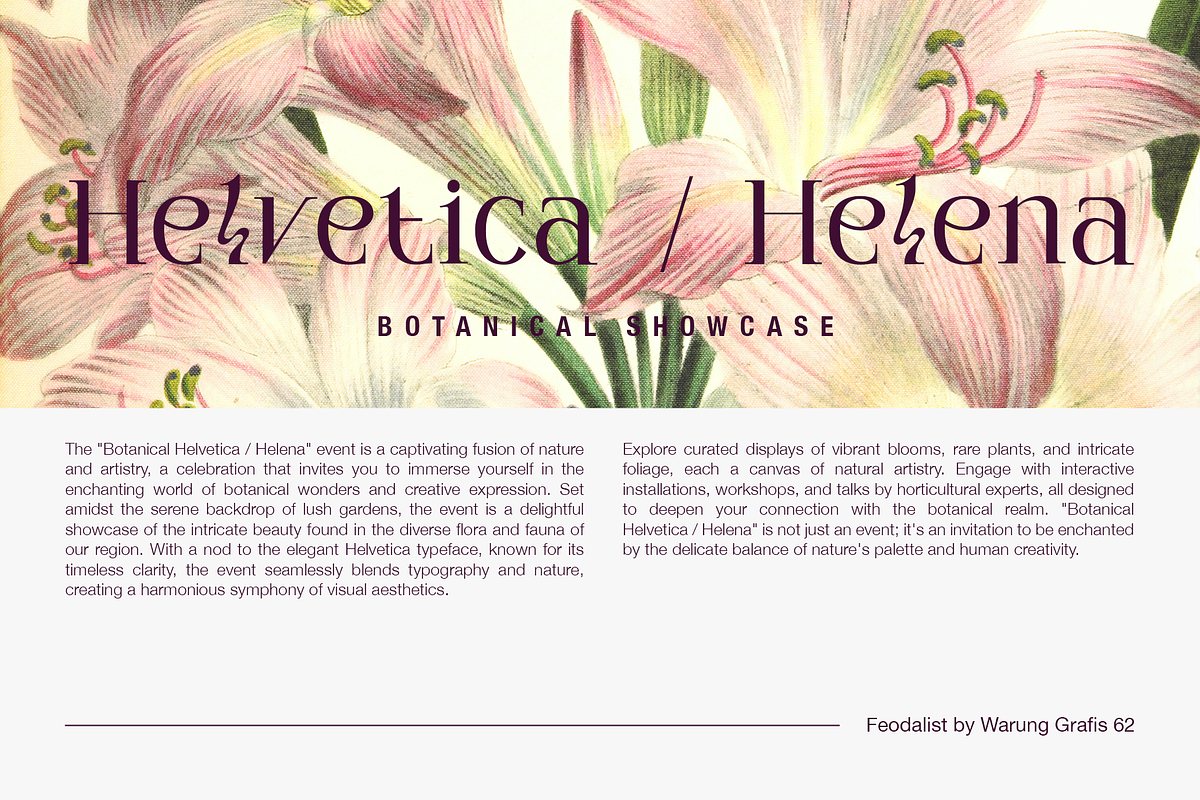 Feodalist - Elegant Display Serif, a Serif Font by Migunani Studio (Photo 4 of 10)