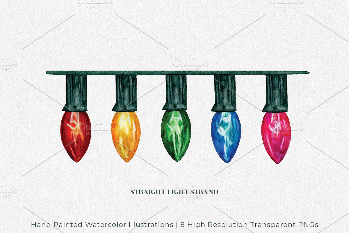 Holiday Lights Watercolors, an Illustration by Jeanette Pidi Design (Photo 4 of 6)