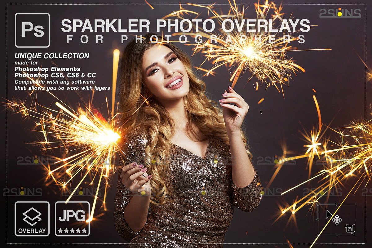 Sparkler overlay, photoshop overlay, an Object Graphic by 2SUNS (Photo 1 of 10)