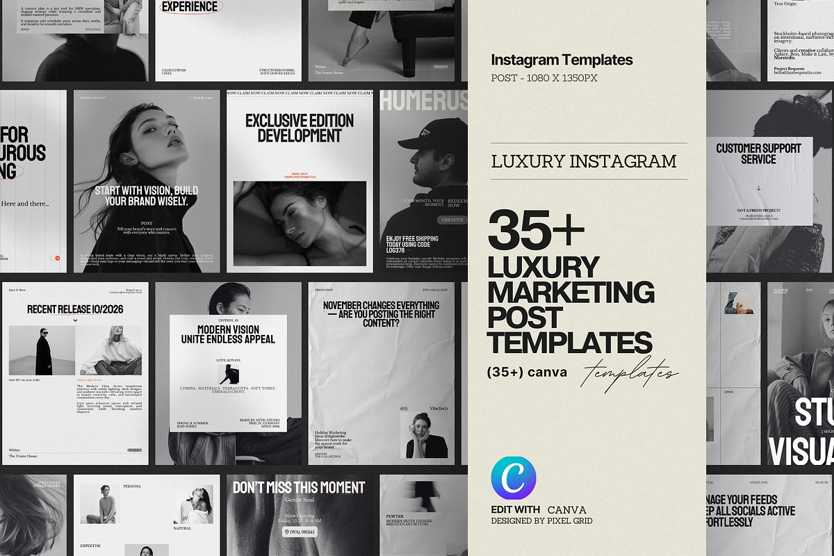 Minimal Instagram Post Kit, a Social Media Template by Pixel Grid (Photo 1 of 8)