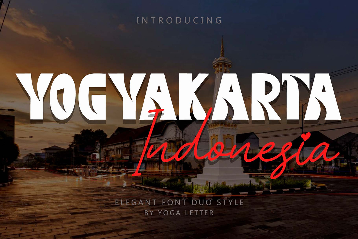 Yogyakarta Indonesia, a Blackletter Font by Yoga Letter (Photo 1 of 8)