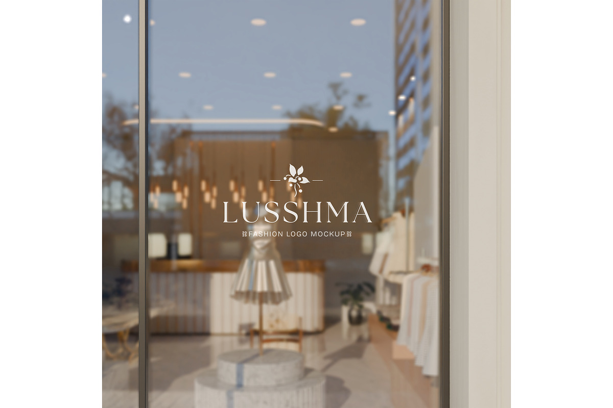Sign & storefront logo mockup, an Advertising Mockup by Mockthethics. (Photo 6 of 12)