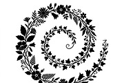 50 Elegant Floral Leaf Spiral Frame, a Decorative Illustration by Amazin_art (Thumbnail 23 of 25)