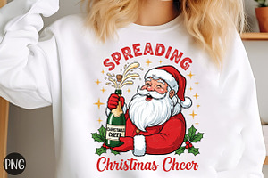 Funny Christmas Santa Claus Sublimat, an Illustration by Libby Wishes