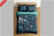 Bedroom Textile Mockup, a Product Mockup by Bruno's Shop (Thumbnail 1 of 3)