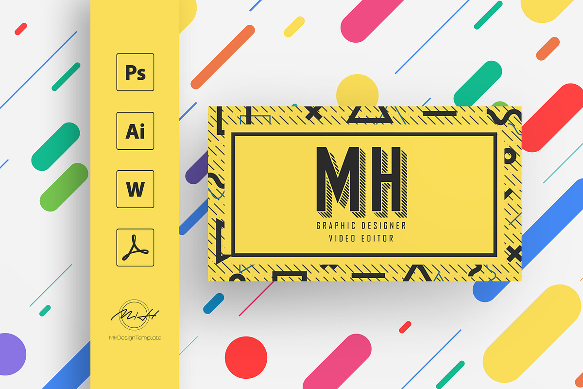 Retro Bussiness Card Template, a Business Card Template by MH Design Template (Photo 3 of 7)