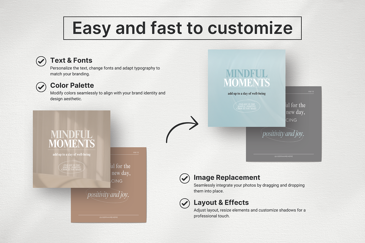 Wellness Quote Instagram Templates, a Social Media Template by DigiPax (Photo 8 of 11)