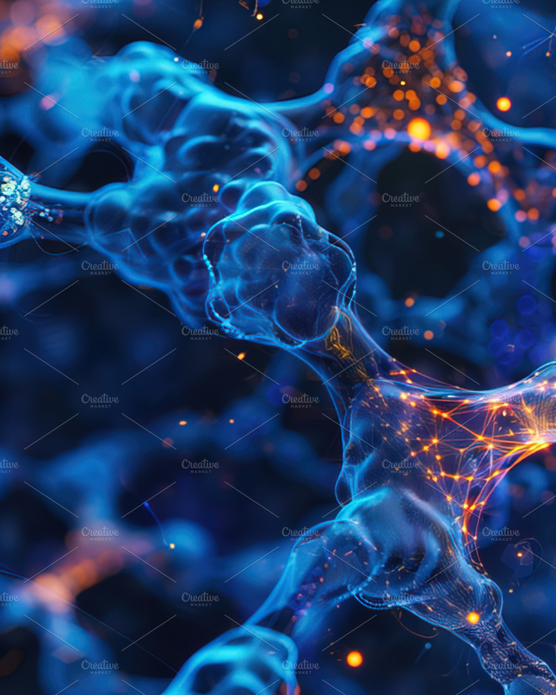 Futuristic Neural Network Visualization, a Health & Medical Photo by Ales Munt