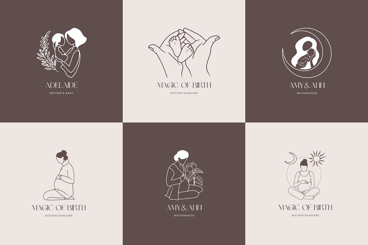 Magic Of Birth Line Art, a Person Illustration by Promo Graphics