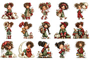 Whimsical Girl PNG Clipart Bundle, a Seasonal Illustration by OK Design (Thumbnail 3 of 6)