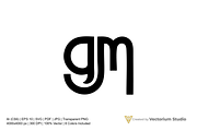 GM Modern Silhouette Logo, a Branding & Logo Template by Vectorium Studio (Thumbnail 1 of 8)