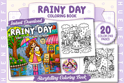 Rainy Day Story Coloring Book, a Person Illustration by HueNestify (Thumbnail 1 of 5)