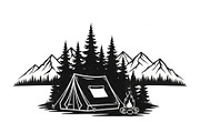 50 Camping Mountain Vector Bundle, an Illustration by jahid234 (Thumbnail 6 of 51)