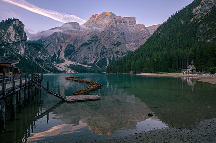 Sunrise at Lago di Braies