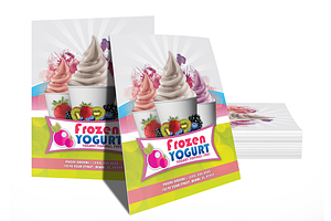 Frozen Yogurt Menu Flyer