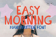 Easy Morning. Handwritten Font, a Handwritten Font by dicreate (Thumbnail 1 of 13)