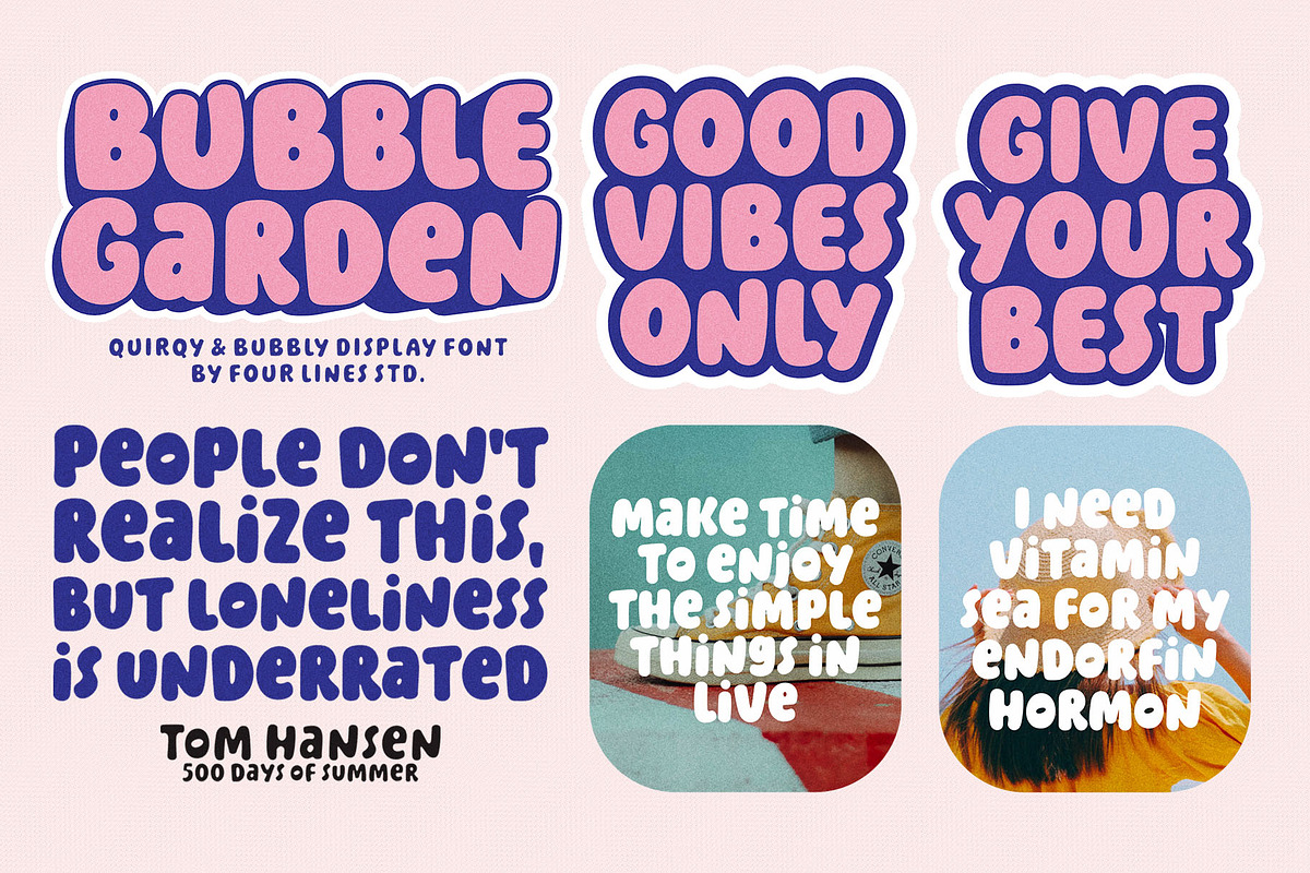 Bubble Garden - Playful Bubble Font, a Sans Serif Font by Four Lines Std. (Photo 9 of 11)