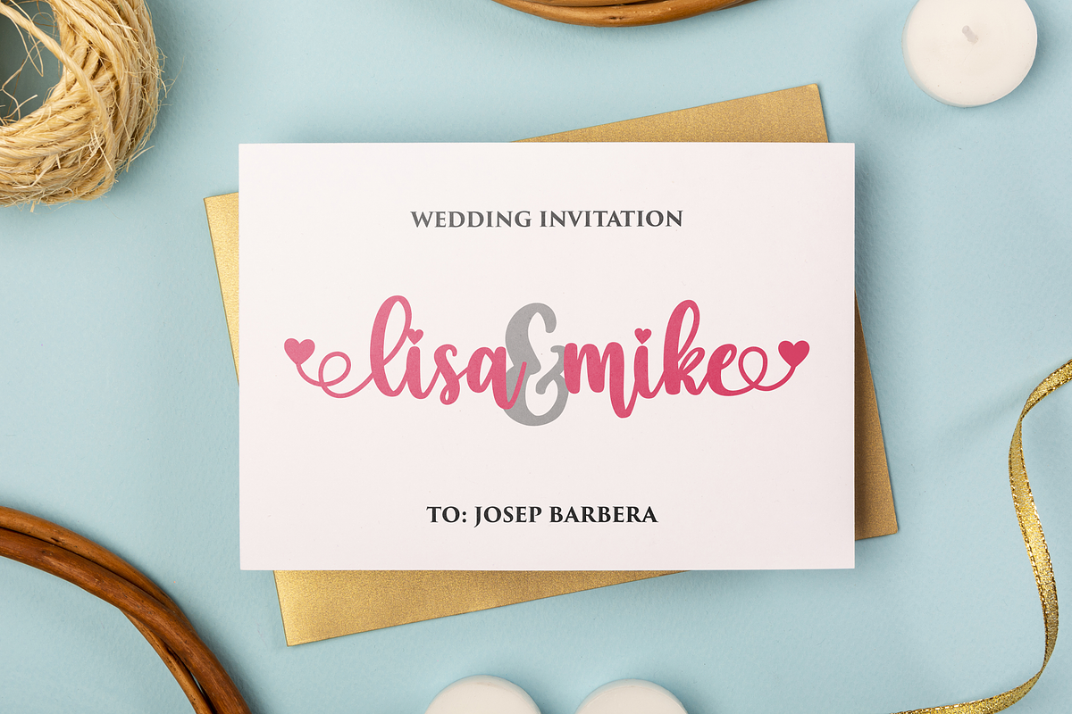Myloves // Love font, a Script Font by BearyType Studio (Photo 6 of 7)