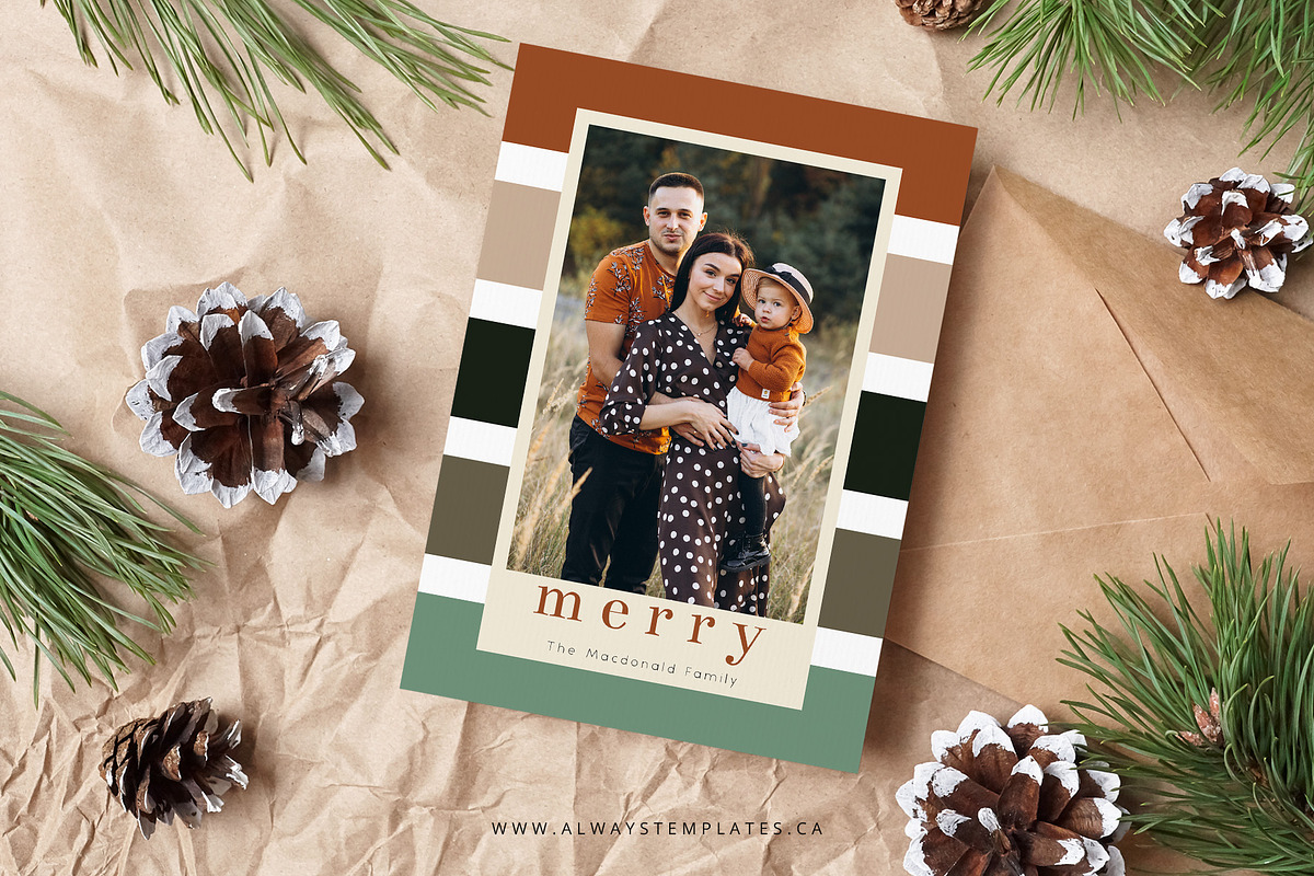 Christmas Card Template CC094, a Card Template by Always Templates (Photo 2 of 3)