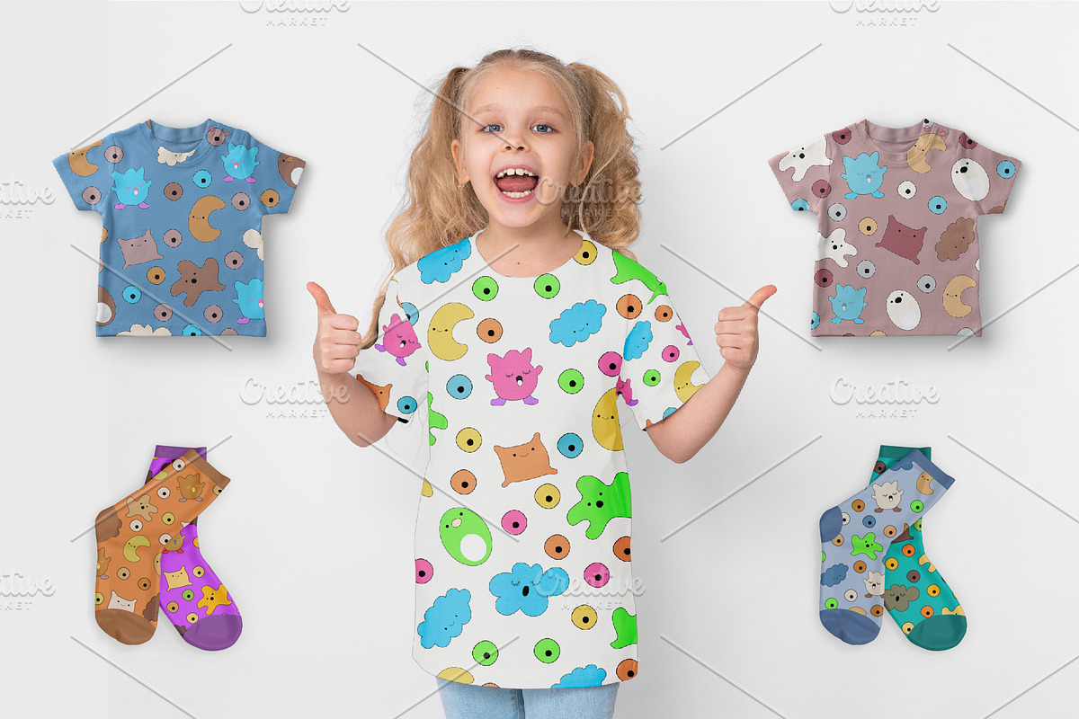Cute Baby Seamless Patterns 18., a Pattern Graphic by KENO Mascots (Photo 4 of 6)