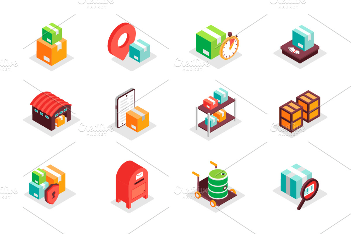 Isometric Icons Pack, a Duotone Icon by alexdndz (Photo 13 of 21)