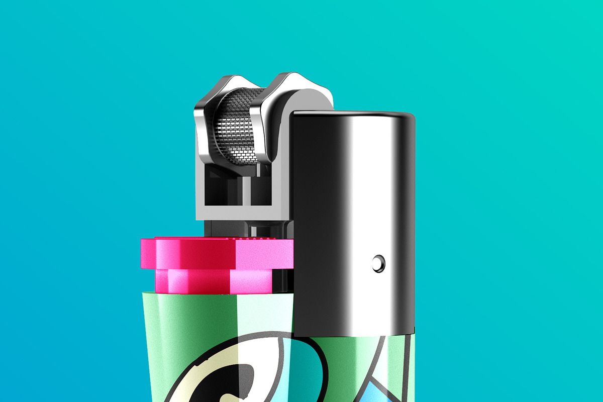 Clipper Lighter Mockup - 7 views, a Merchandise Mockup by Illusiongraphic (Photo 14 of 17)