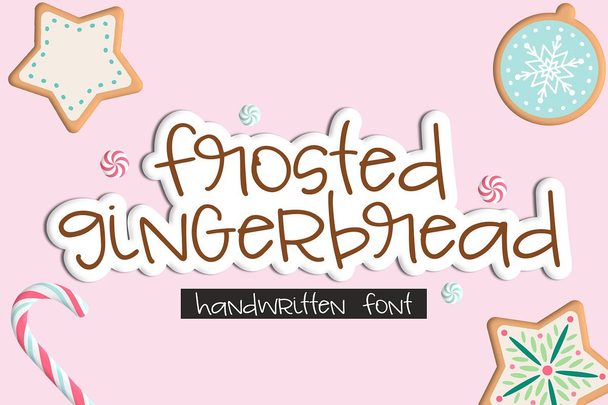 NEW!! Frosted Gingerbread Font, a Font by Sabrina Schleiger Design (Photo 1 of 5)