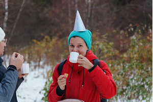 Friends celebrate winter with treats, a Nature Photo by darksoul72