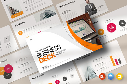 Business Deck Presentation Template, a Presentation Template by evgenystudio