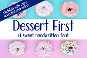 Dessert First - Handwritten Font, a Handwritten Font by Stacy's Digital Designs (Thumbnail 1 of 6)