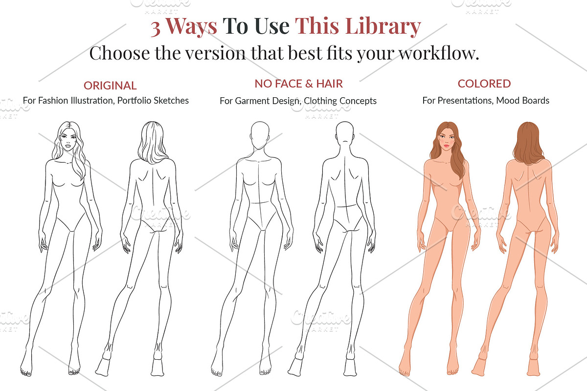 Female Fashion Pose Library, a Person Illustration by Shorena Fashion Draws (Photo 4 of 12)