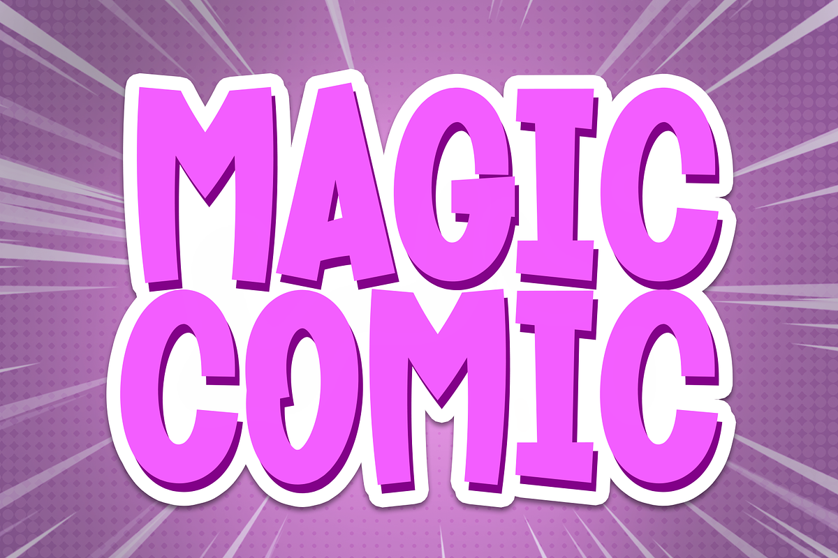 Magic Comic | Script Font, a Script Font by Scratchones (Photo 1 of 8)