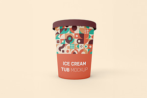 Ice Cream Tub Mockup, a Packaging Mockup by Qaleb Studio