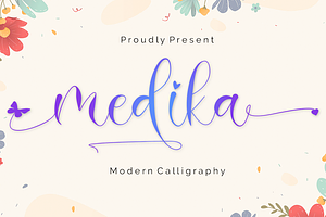 Medika Butterfly Love Calligraphy