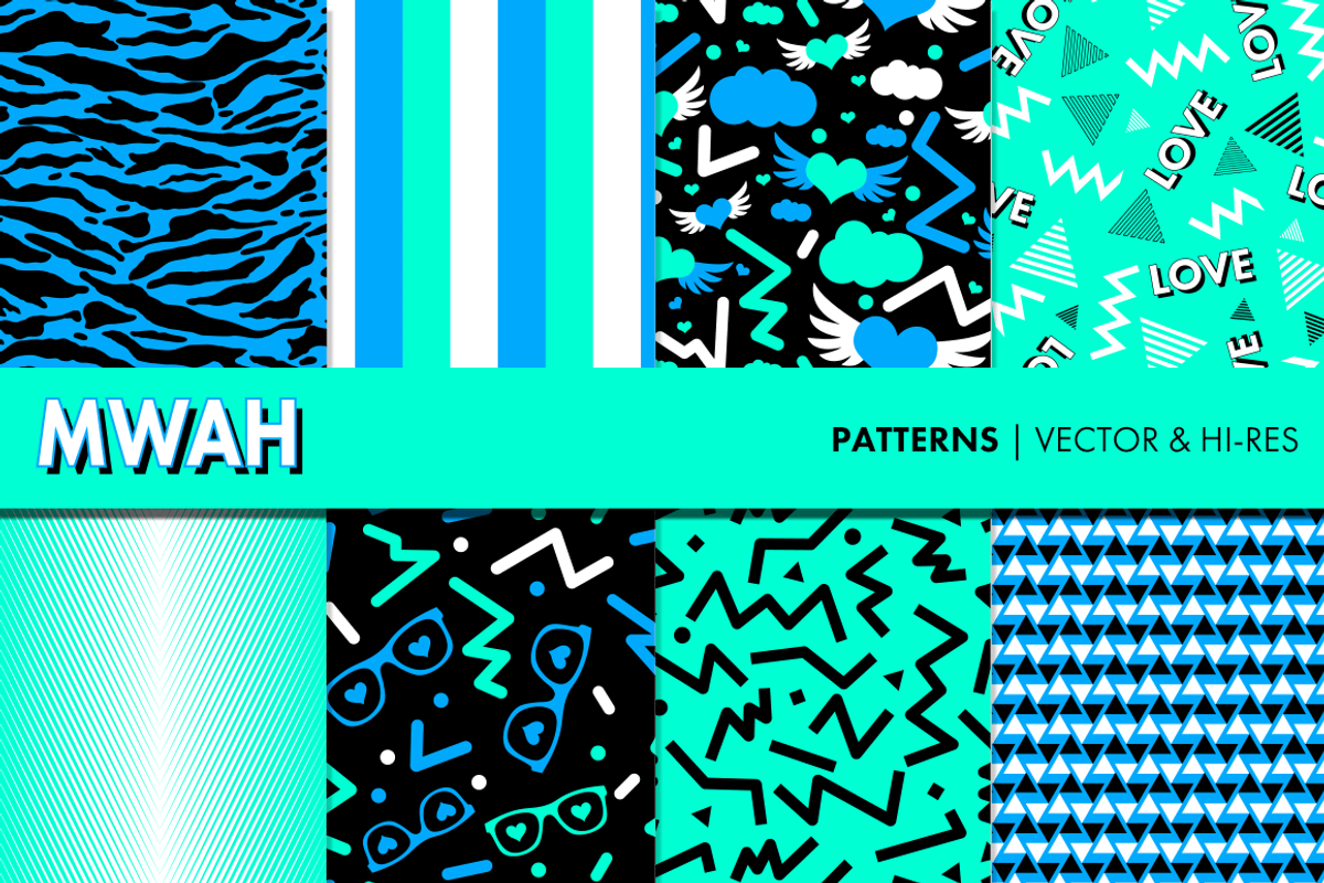 Mwah Patterns, a Pattern Graphic by LuOtero (Photo 4 of 5)