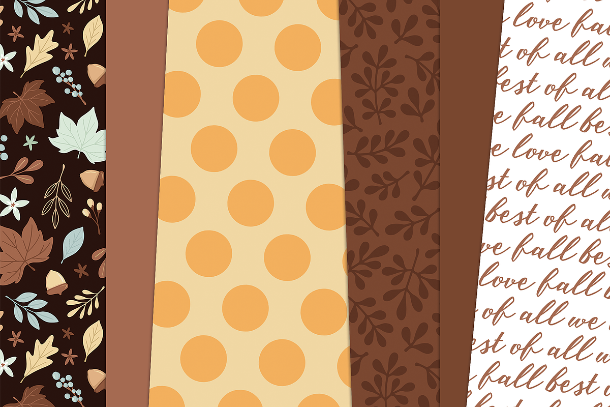 Seamless Fall Digital Bundle, a Pattern Graphic by Paper Starr Studio (Photo 4 of 6)