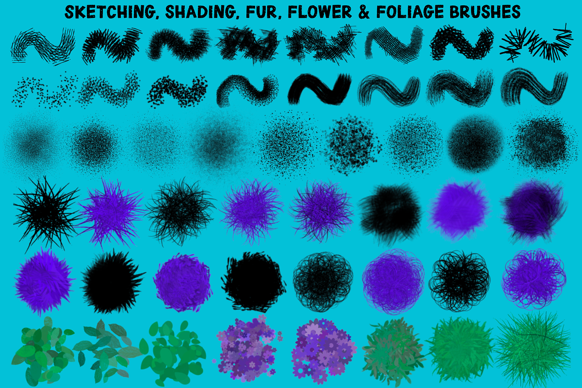 Huge Procreate Texture Brush Bundle, a Brush Add-On by AlwaysBeColoring (Photo 11 of 12)