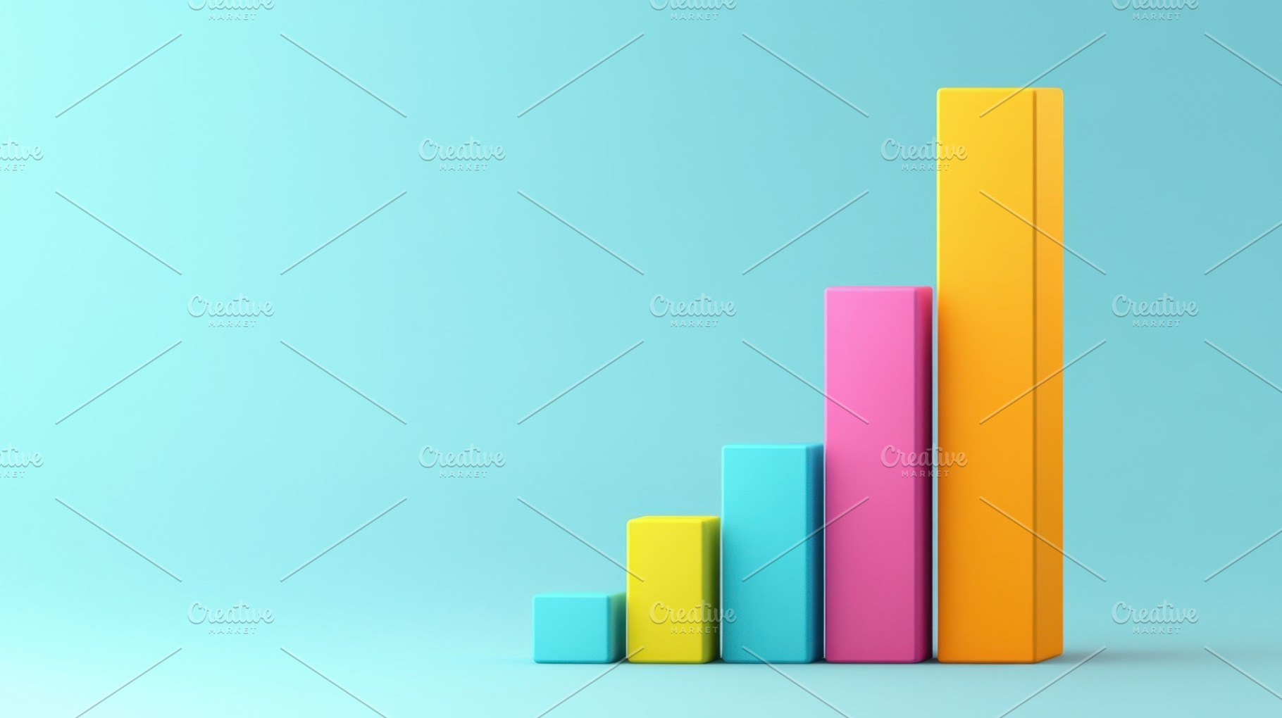Colorful bar graph showing growth, a Photo by Beautiful things