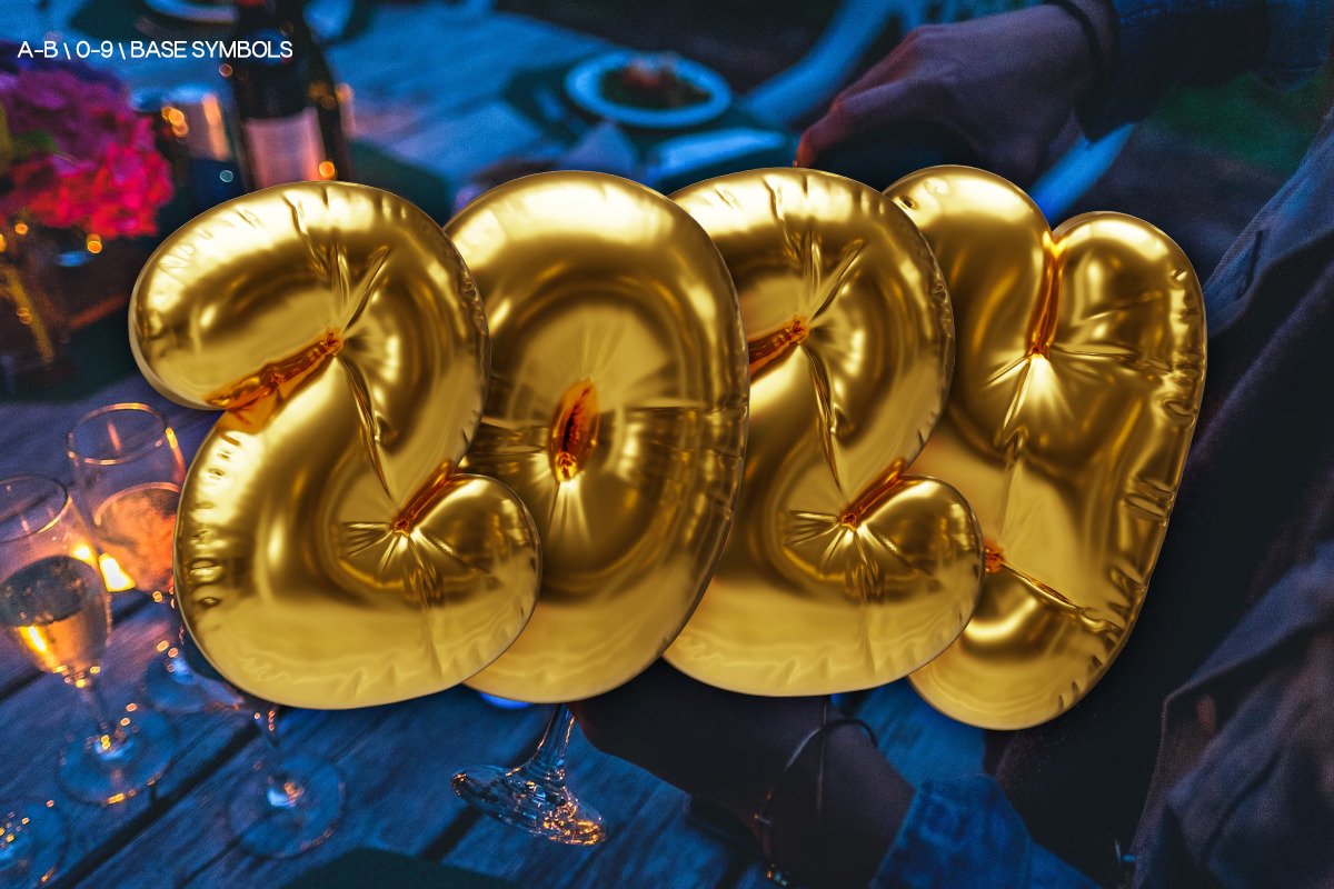 Party - 3D Gold Balloon Letters, a Graphic by saintricchi (Photo 3 of 7)