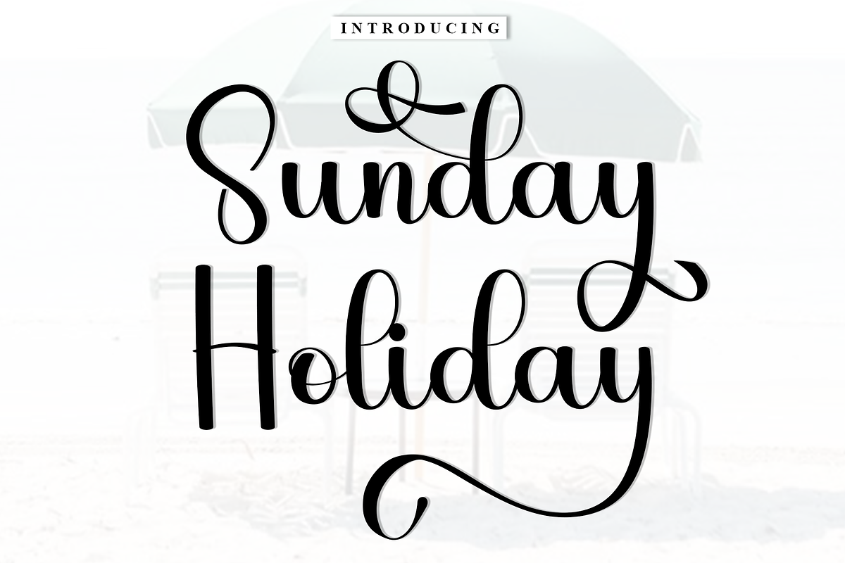 Sunday Holiday, a Handwritten Font by InermediaSTUDIO (Photo 1 of 8)